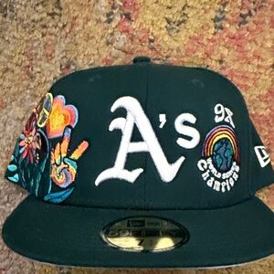 New Era Dark Green A's Embroidered Cap